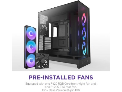 NZXT H9 Flow RGB 2025, Tempered Glass, ATX - Svart#3