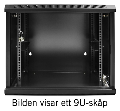 Toten 19” wall cabinet, 12U, 600 × 600, glass door, black#4