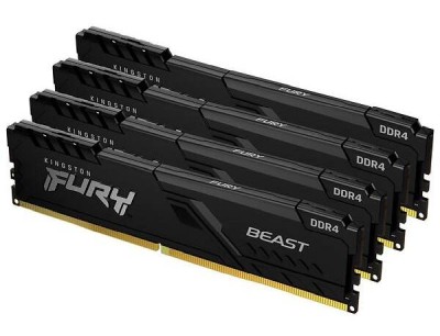 32 GB (4x8GB) DDR4-3200 Kingston FURY Beast CL16 - Svart