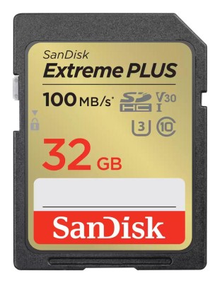 Secure Digital SDHC 32 GB Sandisk Extreme Plus, 100/60 MB/sek, Class 10, UHS-I V30, U3