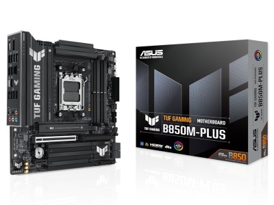 Asus TUF GAMING B850M-PLUS, AMD AM5, MicroATX, 4xDDR5, 2xPCI Express, 3xM.2 + SATA3 RAID, HDMI/DP, USB-C, 2.5Gbe LAN, Aura Sync RGB