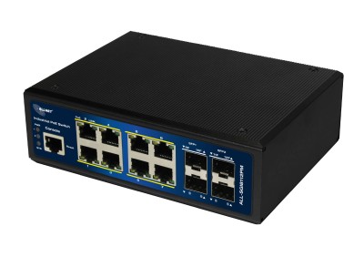 ALLNET ALL-SGI8112PMJ, 8xPoE GbE, 4xSFP, fläktlös, DIN-skena, 240W PoE, Smart Layer2+#1