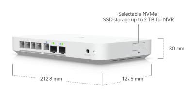 Ubiquiti Networks UniFi Cloud Gateway Fiber, 1x10GbE + 1x10GbE SFP+ WAN, 4x2.5GbE LAN (1 PoE+), 1x10GbE SFP+#3