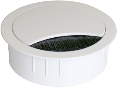 Bordsgenomföring Kondator för kablar, Ø 60mm, med borste - Vit