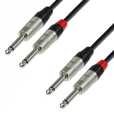 Audio Cable REAN 2 x 6.3 mm Jack Mono to 2 x 6.3 mm Jack Mono 1.5 m#1