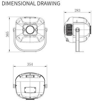 Arctik. Eidolon Gobo Projector E-ONE, IP66, 400W kallvit LED#3