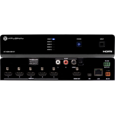 Atlona HDMI/HDBaseT Switcher, 4K/UHD, RS-232, Ethernet, IR, PoE, speglade HDMI och HDBaseT utgångar, 100m#2