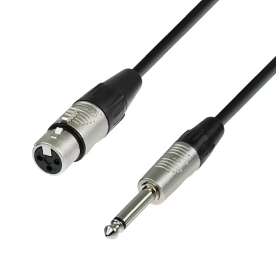 Microphone Cable REAN XLR female to 6.3 mm Jack mono 10 m