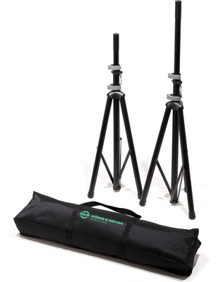 K&M 2x Högtalarstativ i väska 21459