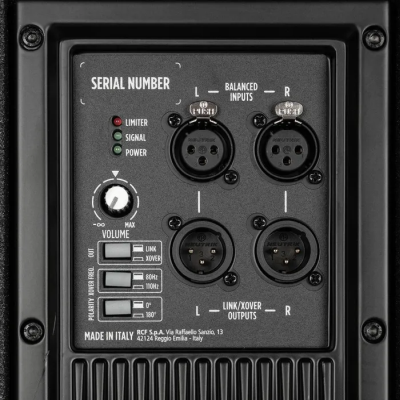 RCF 12" Basreflex Aktiv Subwoofer, 700Wrms, 1400Wpeak#6