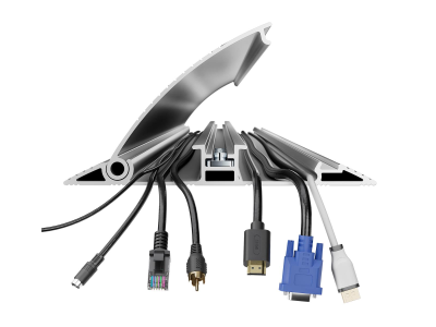 Multibrackets M Cable Cover Floor Aluminium, W 139mm, Aluminium, 1000mm#9