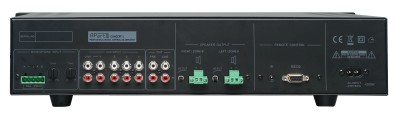 Integrated stereo amplifier for professional use, 4 Line + 1 Mic, RS232 & IR control, 2x 80Watts @ 4#2
