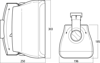 Högtalare WALL-06T/WS 32W, 100V/8ohm, IP66#2