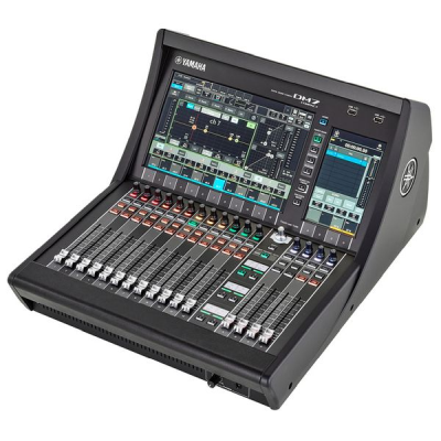 Yamaha DM7 Compact, 72 inputs, 48 MIX, 12 Matrix, 2 Stereo. Dante 144 ch I/O. 16 faders.