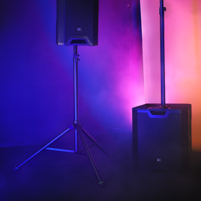 Gravity högtalarstativ med gasfjäder – 35 mm, Aluminium (Svart)#9