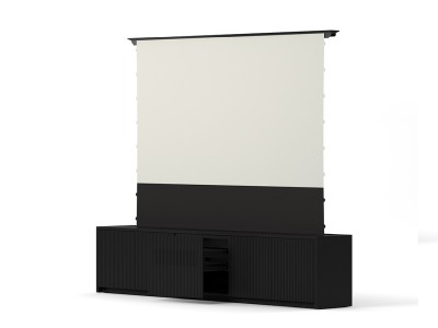 Multibrackets M Projektions-TV-möbel för laserprojektor 100", komplett med duk och förinstallerad skärmlyft, Svart#1