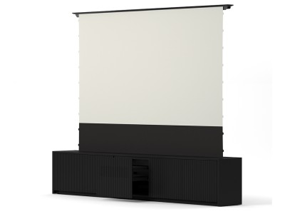 Multibrackets M Projektions-TV-möbel för laserprojektor 118" tab tension omaskerad/helvit 261 cm x 147 cm komplett med skärm och förinstallerad skärmlyft#1