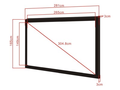 Multibrackets M 16:9 Framed Projection Screen 265x149, 120"#2
