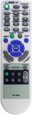 RD-448E ersättningsfjärrkontroll - passar för NEC-projektorer