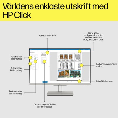 HP DesignJet T2600 Postscript, 2400x1200 dpi, A0/36" MFP, 6 färger, 600x600 dpi 36" scanner, LAN#6