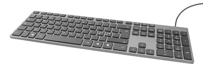 Deltaco TB-801 Tangentbord USB, Aluminium, Slim, Nordisk