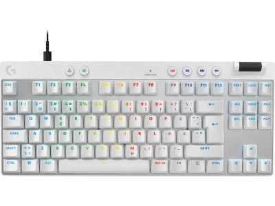 Logitech PRO X TKL RAPID Wired Gaming Keyboard Linear, Lightsync RGB - Vit