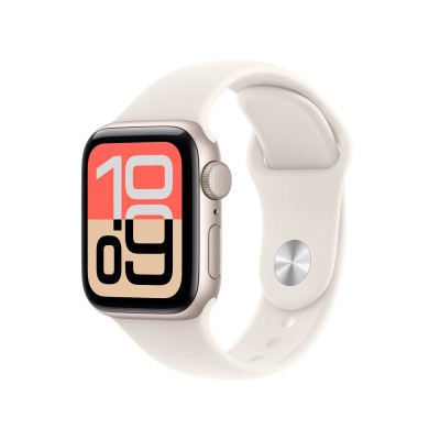 Apple Watch SE 3 GPS 40mm Stjärnglans Aluminiumboett med Stjärnglans Sportband - M/L#1