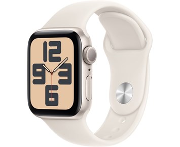 Apple Watch SE GPS 40mm Stjärnglans Aluminiumboett med Stjärnglans Sport Band - M/L
