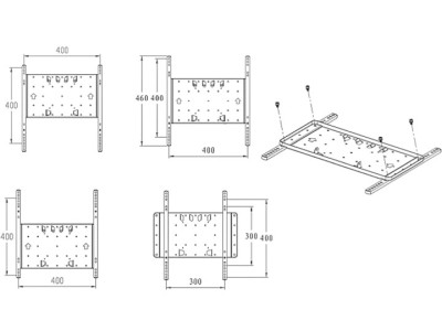 Väggfäste Multibrackets M VESA Super Slim Tilt & Turn 32-65", max 40 kg#27