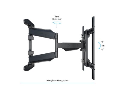Multibrackets M VESA Flexarm XL Full Motion Dual | VESA 200x100-600x400 | Max 45kg | Svart#11