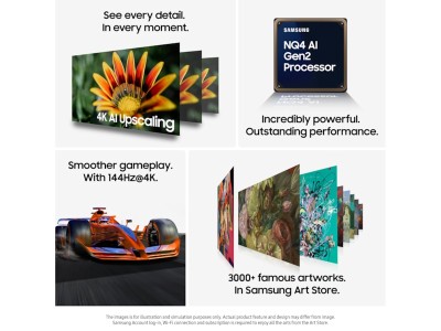 55" Samsung QN70F Neo QLED 4K Mini LED Smart TV (2025) 144Hz, 4x HDMI, HDMI eArc 4K AI Upscaling, AI Processor, HDR Smart TV, Mini LED, Dolby Atmos#3