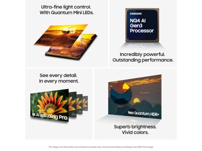 65" Samsung QN90F Neo QLED 4K Smart TV (2025) 165Hz, 4x HDMI, HDMI eArc 4K AI Upscaling, AI Processor, HDR Smart TV, Mini LED, Glare Free#3