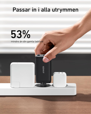 Anker USB C-laddare (Nano II 65W), 3-portars snabb kompakt väggladdare#4