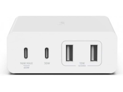 Belkin Boost Charge Strömadapter (vit), 108W, 2xUSB-A, 2xUSB-C, 2 M kabel#2