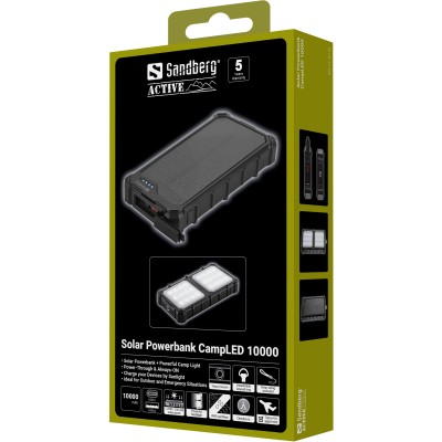 Sandberg Solar Powerbank CampLED 10000 mAh, ficklampa#6