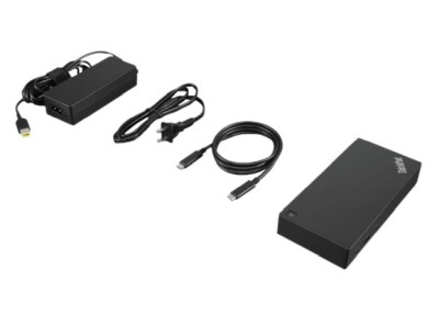 Lenovo ThinkPad USB-C Docking station, 2xDP, VGA, 90W PD, 2 år garanti, Refurbished