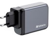 AC-adapter Verbatim GaN Charger 100W, 3xUSB-C / 1xUSB-A, inkl. reseadapter EU/UK/US#2