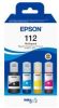Epson EcoTank 112, flaska 127ml+70ml, Multipack (4 färgpatroner)