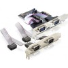 Seriekort/RS232 DeLOCK PCI-Express x1 kort, 4xDB9ha, inkl. Low Profile-plåt