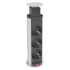 Axessline Axessline PopUp - 3 socket type F | Pop-up | Silver#1