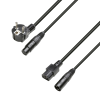 Adam Hall Cables 8101PSAX0500 - Hybridkabel | Ström och ljud | schuko och XLR | 5 m